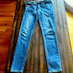 Hudson Girls Mid Rise Skinny Jeans Blue Denim Size 18
